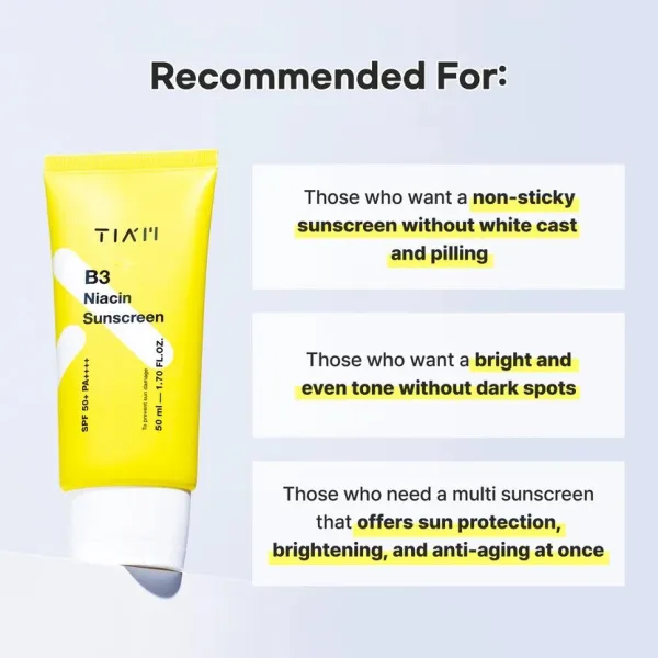 Tiam niacinamide sunscreen with Mexoryl SX invisible finish 50ml