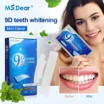 Teeth whitening strips box with colour card and English manual