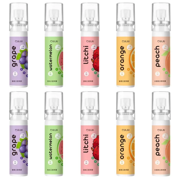 Oral fresh spray mouth freshener in fruit flavours for fresh breath