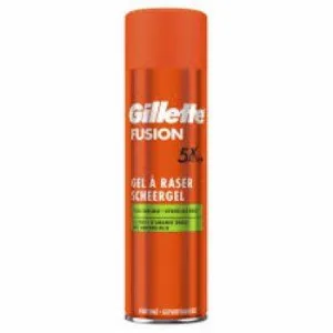 Gillette Fusion5 sensitive shave gel 75ml tube with almond oil