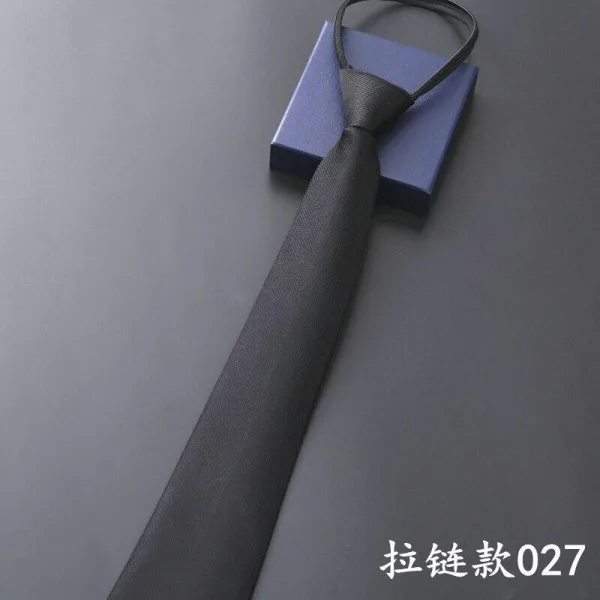 Easy zip up neck tie for men and school uniform