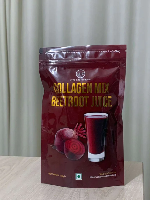 Collagen beetroot juice powder mix no artificial colour