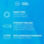 EXS flared teat ended ultra thin condom no latex smell