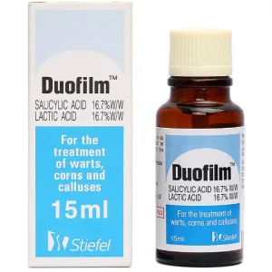 Duofilm wart treatment solution for common and plantar warts