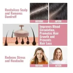 Silicone shampoo and scalp massage brush for men and women