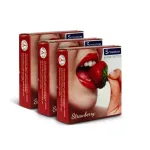 Sensation strawberry condom multipack nine pieces