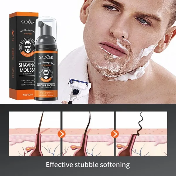 SADOER mild shaving mousse for men 60ml can