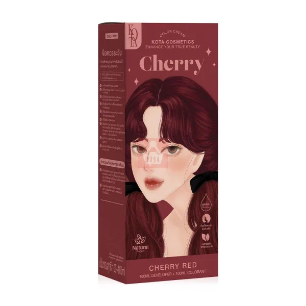 Kota cream hair dye cherry red shade 30 minute application