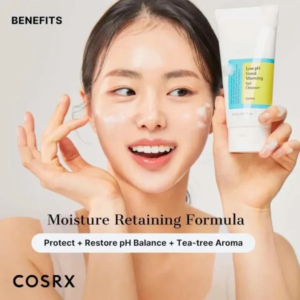 Low pH daily gel cleanser for sensitive skin, made in Korea