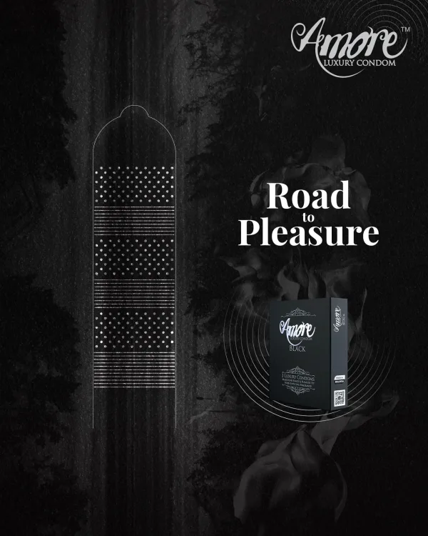 Amore Luxury Black condom combo pack 2 packs 6 pieces