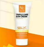 Zinc oxide sun cream SPF50+ with adenosine and hyaluronic acid, no white cast