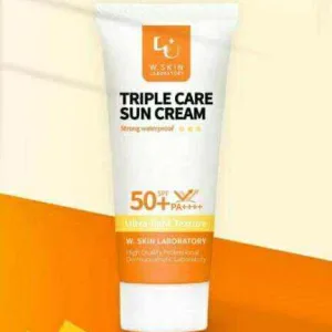 Zinc oxide sun cream SPF50+ with adenosine and hyaluronic acid, no white cast