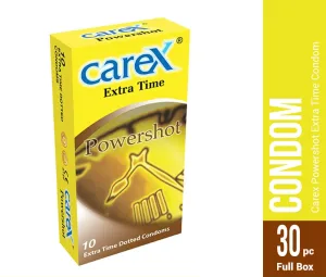 Carex Powershot Extra Time condom for men 10pcs 3pcs pack Malaysia