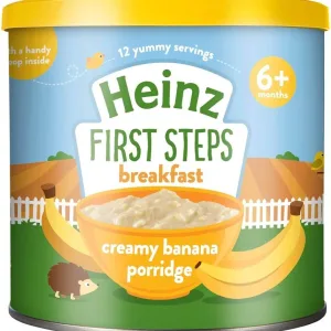Heinz baby breakfast porridge with banana for babies from six months