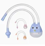 Manual nasal aspirator with food grade silicone tips for newborns