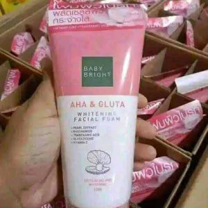 AHA and glutathione exfoliating face wash 120g adult skincare