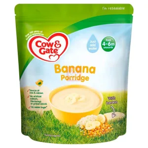 Cow and Gate banana porridge 125gm UK baby cereal pack
