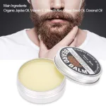 Men's beard balm grooming tin with organic jojoba