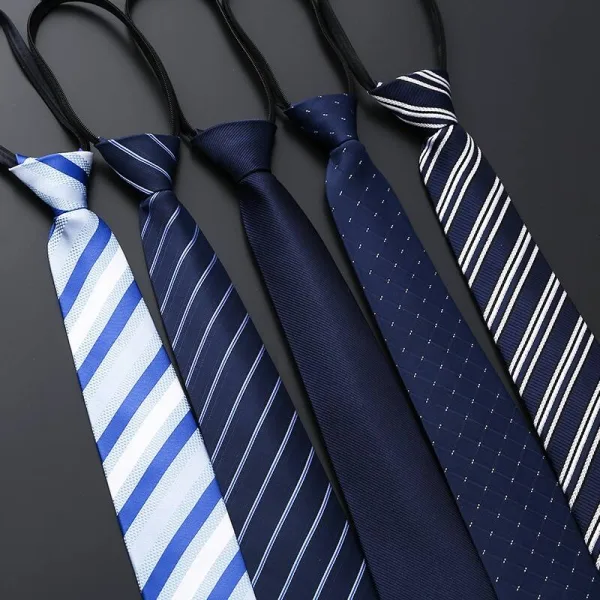 Pre tied zipper necktie for business wedding and formal wear