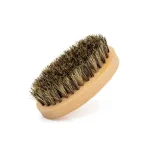Oval beard brush with soft boar bristle for men