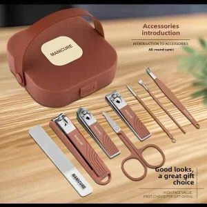 8 in 1 nail clippers manicure pedicure set stainless steel