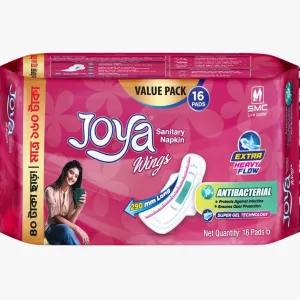 Joya antibacterial sanitary pads with wings for heavy flow 16 pack