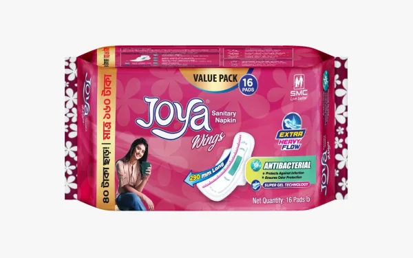 Joya antibacterial sanitary pads with wings for heavy flow 16 pack