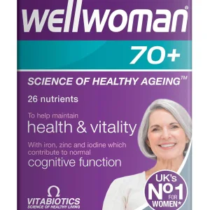 Vitabiotics Wellwoman 70+ multivitamin 30 tablets UK pack