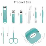Stainless steel nail clipper set for hands and feet