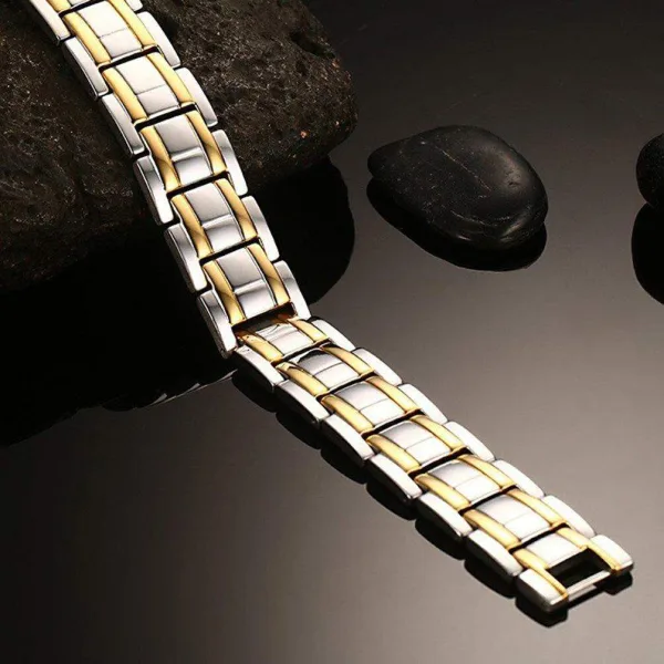 Stainless steel magnetic bracelet unisex 215mm slim design