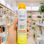 BOB light water sunscreen spray packaging detail