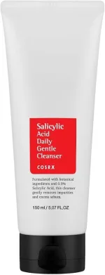 COSRX salicylic acid daily cleanser made in Korea packaging detail