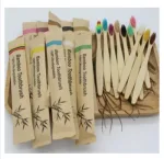 Biodegradable bamboo toothbrush with soft bristles