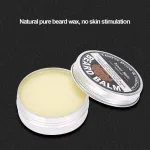 Natural beard and moustache wax balm for conditioning and shaping
