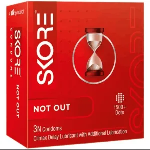 Skore Not Out climax delay condom with 1500 dots 3pcs pack