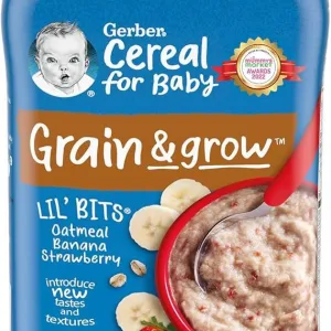 Gerber Lil Bits oatmeal banana strawberry cereal 227gm for 8 months