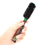 Professional double sided beard brush for men barber tool