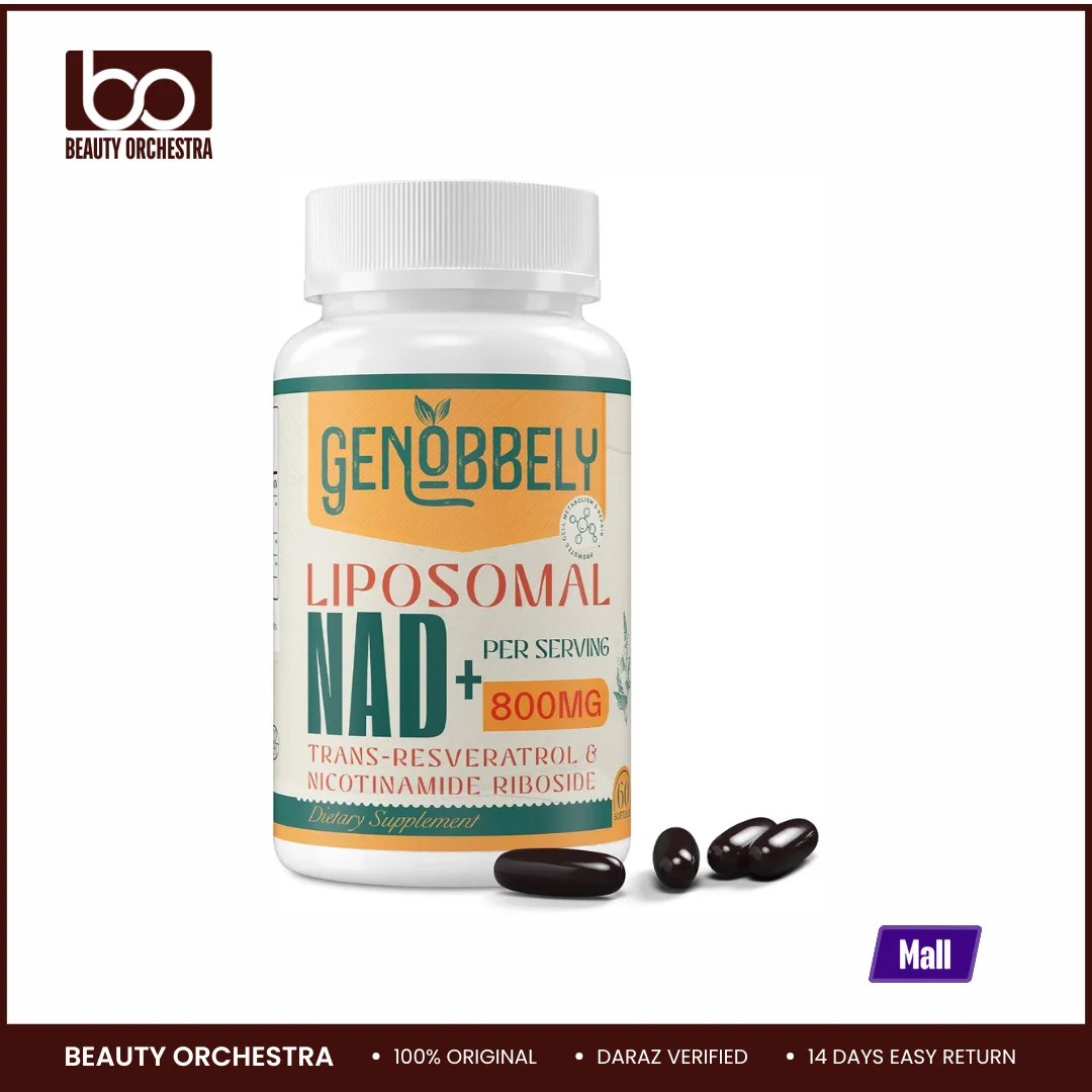 8b81bec8d9847a3655441f39fe99bc0e.png GENOBBELY liposomal NAD+ 800mg with nicotinamide riboside 60 softgels