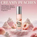 Creamy peach roll-on perfume oil for women 10ml bottle