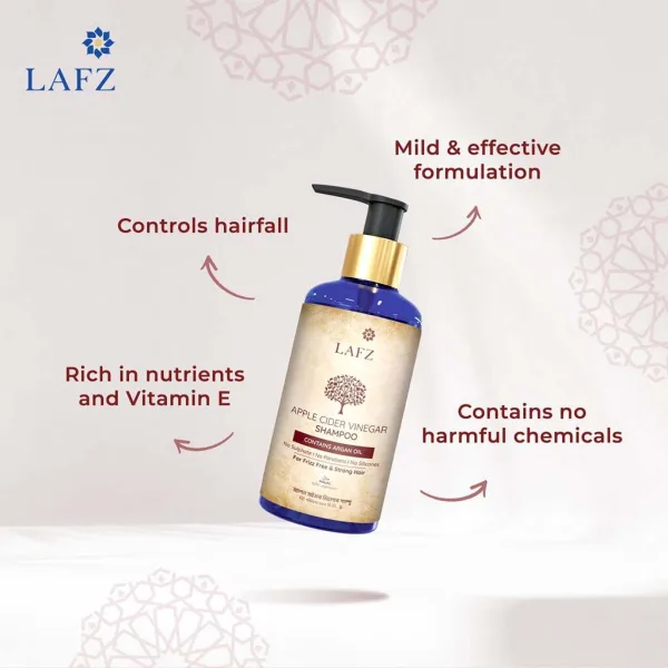 Lafz apple cider vinegar shampoo for frizz free hair 200ml