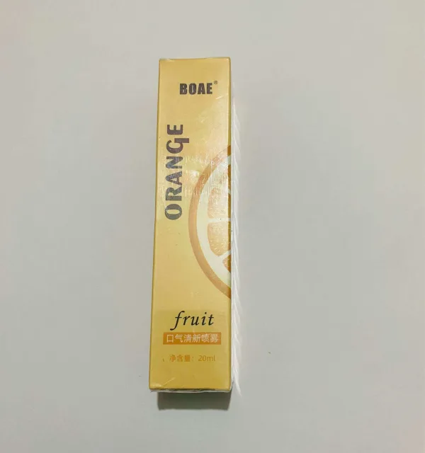 Portable breath freshener spray with lychee peach and grape flavours