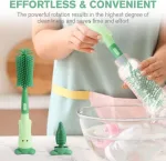 Portable silicone bottle cleaning brush with non slip grip