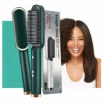 Professional Brush Hair Straightener Ceramic Electric Straightening Brush Fast Heating Curler Straightener Comb Styler - Hair Straightener