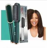 Professional ceramic electric hair straightening brush cordless