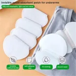 Unisex armpit sweat absorbing pads with adhesive backing for shirts