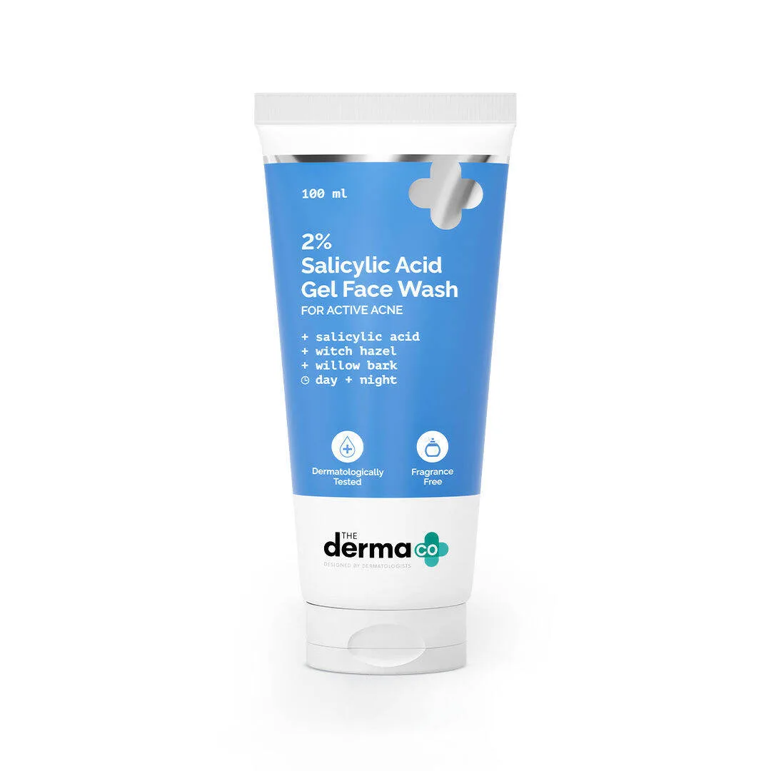 9a2bff5f3d77461e0f688cea0590db7b.jpg The Derma Co 2% Salicylic Acid Gel Face Wash 100ml with witch hazel