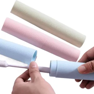 Portable toothbrush and toothpaste travel case in multiple colours