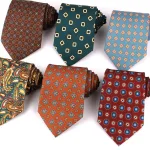 Paisley floral neck tie 9cm wide 140cm for men wedding and business