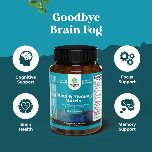 Advanced nootropics brain support supplement 30 servings