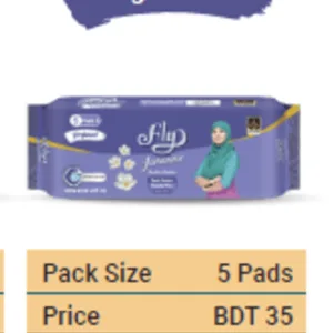Fly jasmine scented sanitary pads with airlaid SAP core 5 piece pack